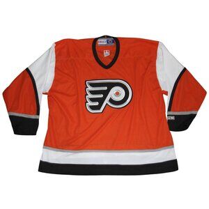 NWOT Vintage Philadelphia Flyers 3D Logo CCM Jersey Men's XXL Made in Canada